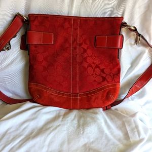 Slightly used - Coach Jacquard print # Soho convertible bag